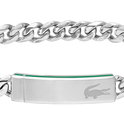 Lacoste Baseline Bransoletka, Srebrny, 19 cm : Amazon.pl: Moda